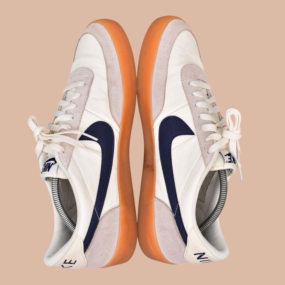 Nike Killshot Men's Size 11 Sneaker White Tan Leather Midnight Sail Swoosh - Picture 6 of 10